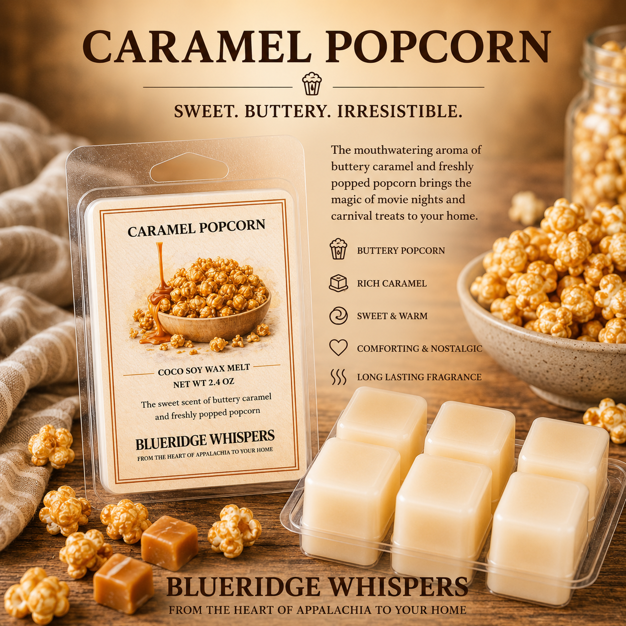 Caramel Popcorn Wax Melts