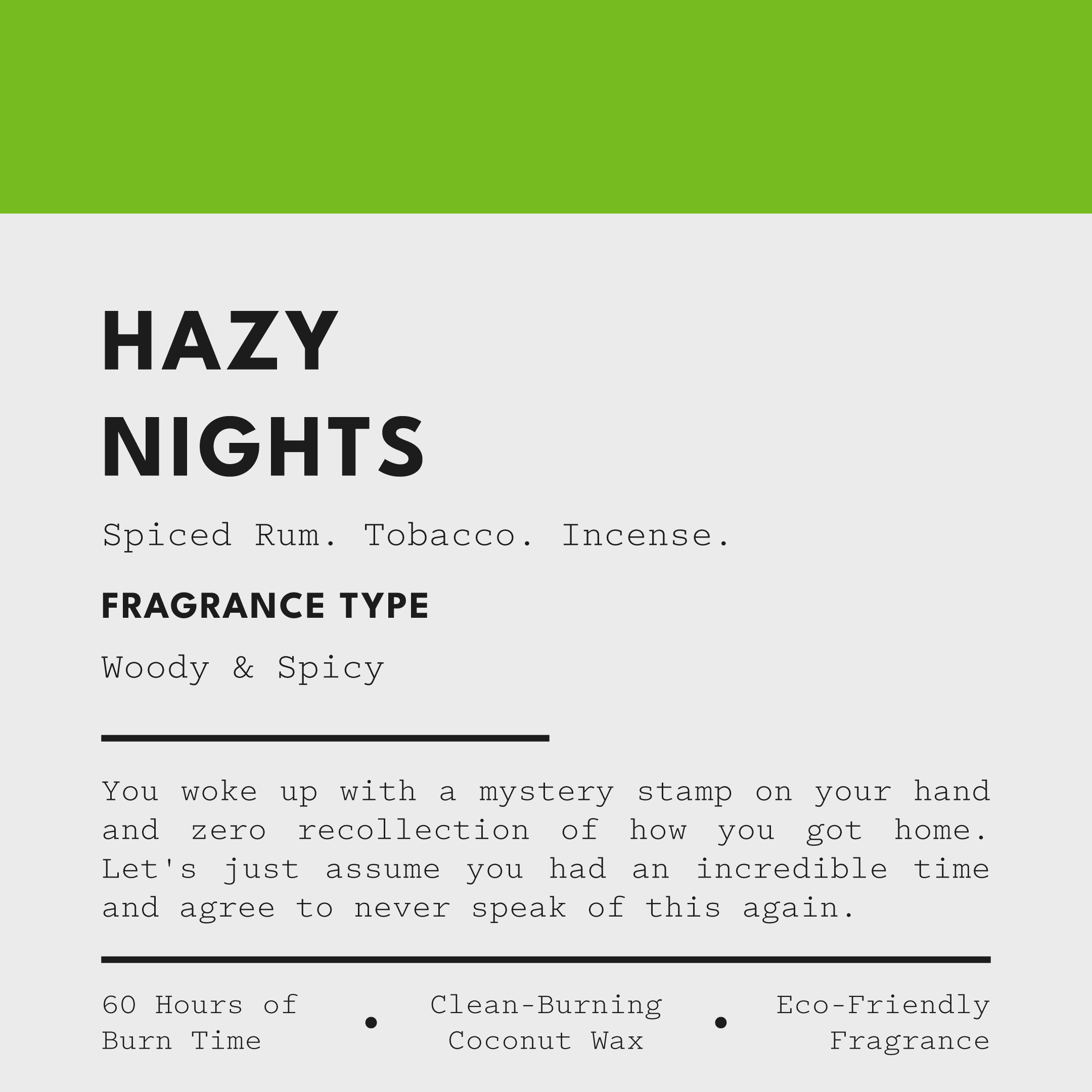 HAZY NIGHTS Candle
